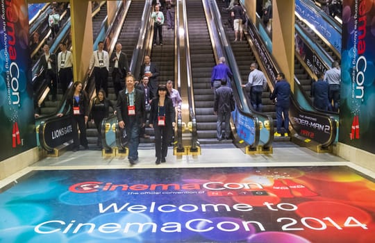 LAS VEGAS - MARCH 25: General trade show atmosphere at CinemaCon, the official convention of the National Association of Theatre Owners, at Caesars Palace on March 25, 2014 in Las Vegas , Nevada