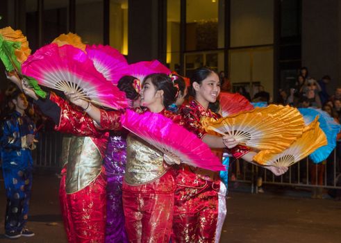 SAN FRANCISCO - FEB 15 : An unidentified participants at the Chinese New Year Parade in San Francisco , California on February 15 2014 , It is the largest Asian event in North America 