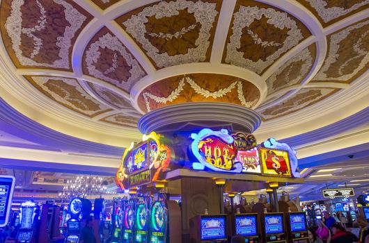 LAS VEGAS - MARCH 15 : The interior of the Venetian Casino in Las Vegas on March 15, 2014. With more than 4000 suites it's one of the most famous hotels in the world.