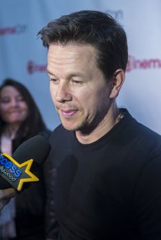 LAS VEGAS, NV - MARCH 24: Actor Mark Wahlberg arrives at the 2014 CinemaCon Paramount opening night presentation at Caesars Palace on March 24, 2014 in Las Vegas, Nevada