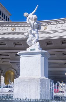 LAS VEGAS - MARCH 25 :The Caesars Palace hotel on March 25, 2014 in Las Vegas. Caesars Palace is a luxury hotel and casino located on the Las Vegas Strip. Caesars has 3,348 rooms in five towers 