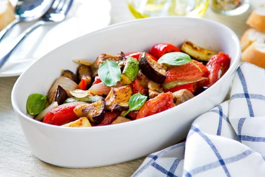 Vegetables stewed or Casserole also known as Ratatouille