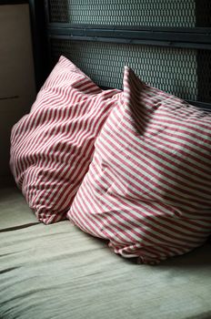 Decorative pillow natural Fabric, stripe pattern