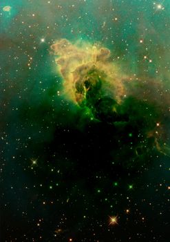 Far being shone nebula and star field against space. "Elements of this image furnished by NASA".