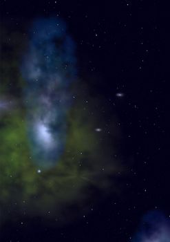 Star field in space a nebulae and a gas congestion. "Elements of this image furnished by NASA".