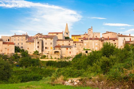 Panorama of Bale village in Istrian peninsula, Croatia.