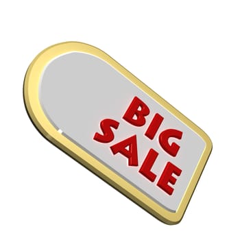 High Quality Big Sale product badge isolated on white.