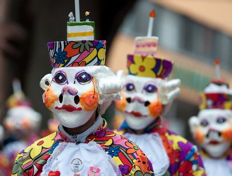 Freiburg, Germany - February 15 : Mask parade at the historical carnival on February 15, 2010 in Freiburg, Germany