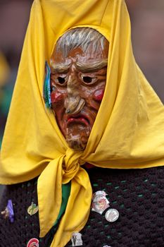 Freiburg, Germany - February 15 : Mask parade at the historical carnival on February 15, 2010 in Freiburg, Germany