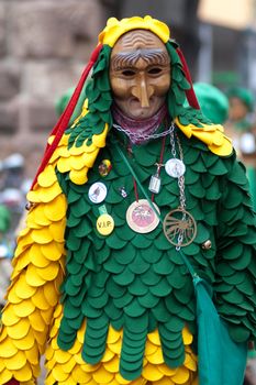 Freiburg, Germany - February 15 : Mask parade at the historical carnival on February 15, 2010 in Freiburg, Germany