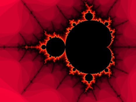 Digital computer graphic - rendering. Decorative background with fractal Mandelbrot for design.