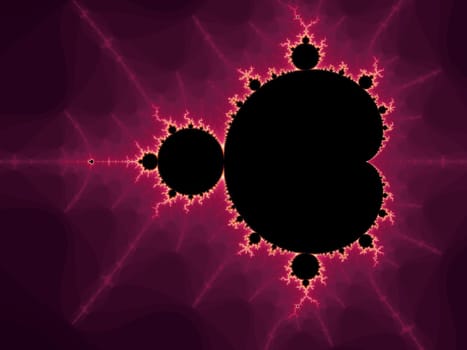 Digital computer graphic - rendering. Decorative background with fractal Mandelbrot for design.