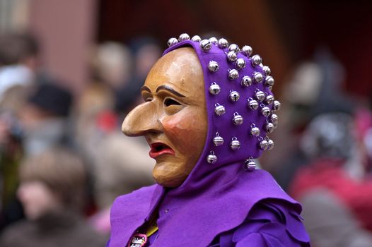 Freiburg, Germany - February 15 : Mask parade at the historical carnival on February 15, 2010 in Freiburg, Germany