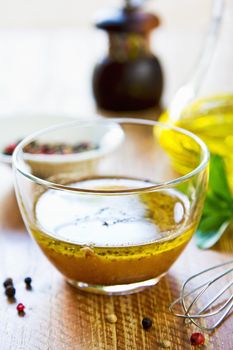 Homemade Wholegrain mustard vinaigrette by fresh ingredients