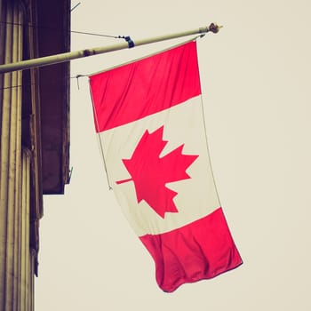 Vintage retro looking The national Canadian flag of Canada (CA)