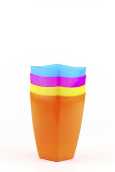 Colorful plastic glasses