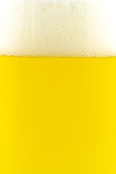 Close up of beer bubbles
