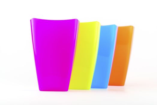 Colorful plastic glasses