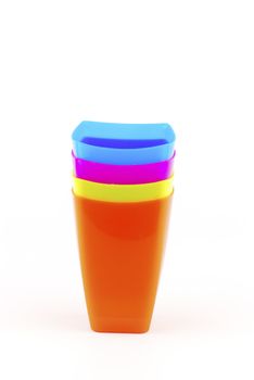 Colorful plastic glasses