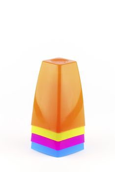 Colorful plastic glasses