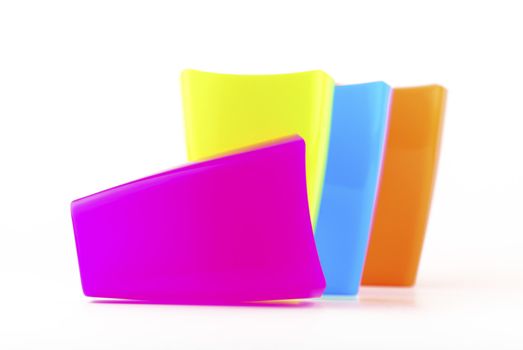 Colorful plastic glasses