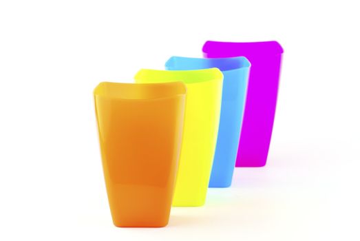 Colorful plastic glasses