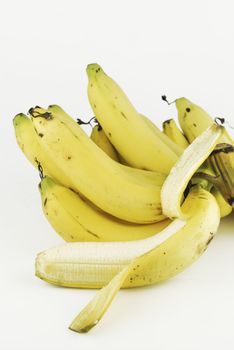 Banana on white background