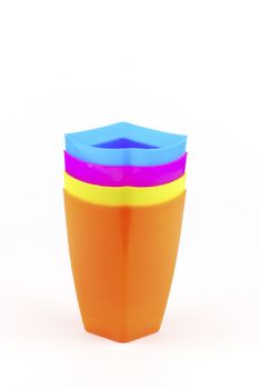 Colorful plastic glasses