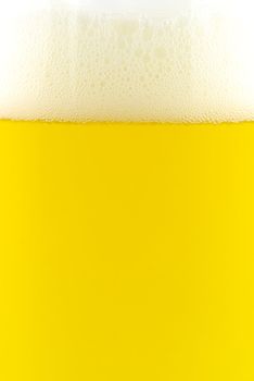 Close up of beer bubbles