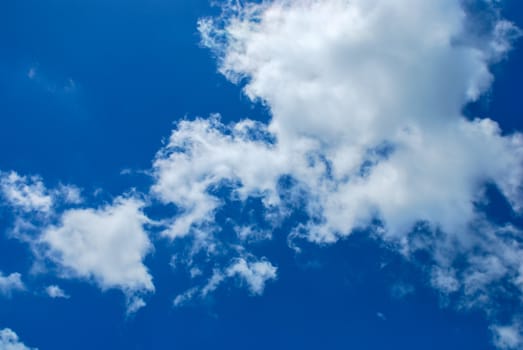 White cloud and blue sky