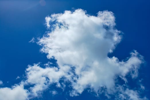 White cloud and blue sky