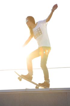 skatepark, the girl with the board