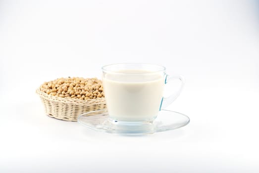 soy milk with soy beans