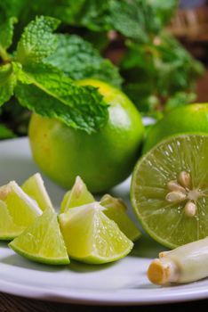 Limes and mint