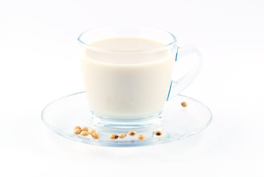 soy milk with soy beans