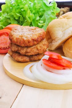 Homemade burger,hamburger with vegetable