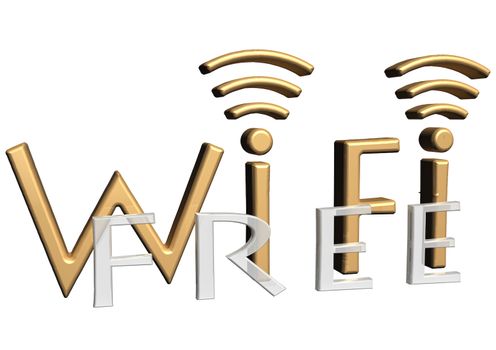 Sign of a free zone of a wireless communication