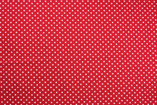 Red and white dot tablecloth texture
