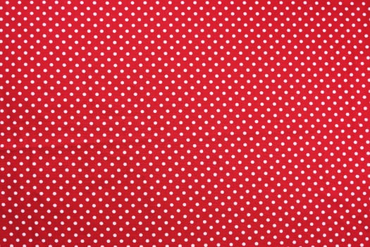 Red and white dot tablecloth texture