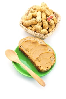 Peanut butter with bread