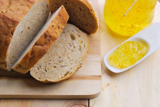 Orange jam and Wholegrain bread