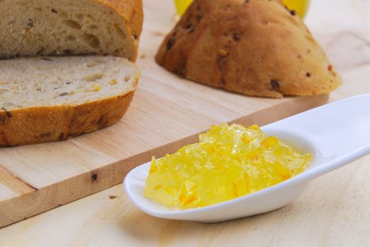 Orange jam and Wholegrain bread