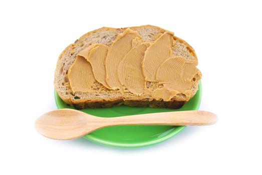 Peanut butter and whole grain , whole wheat bread