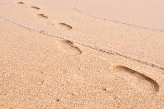 footprint on a sand