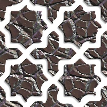 Seamless tileable decorative 3d abstract background pattern.