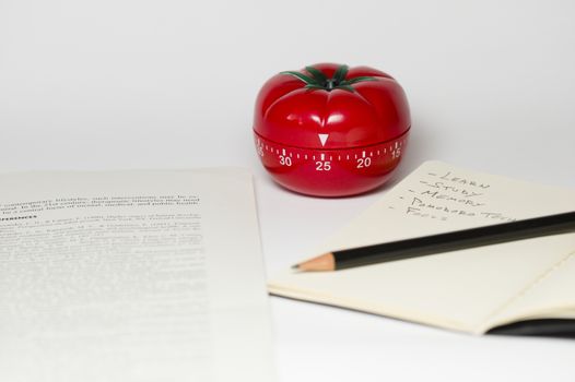 Pomodoro (tomato) technique is a study method that helps avoiding procrastination using a kitchen timer