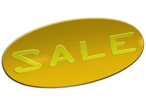 High Quality Sale product badge isolated on white.