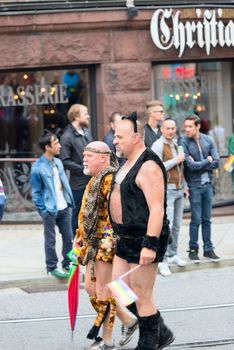 OSLO, NORWAY - JUNE 28: Europride parade in Oslo on June 28, 2014. The Parade is 3 km long.