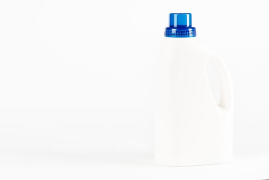 white plastic bottle on a white background