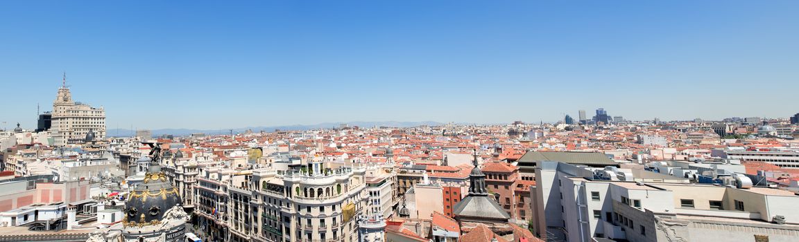 Panoramic view on Barcelona City, Spain